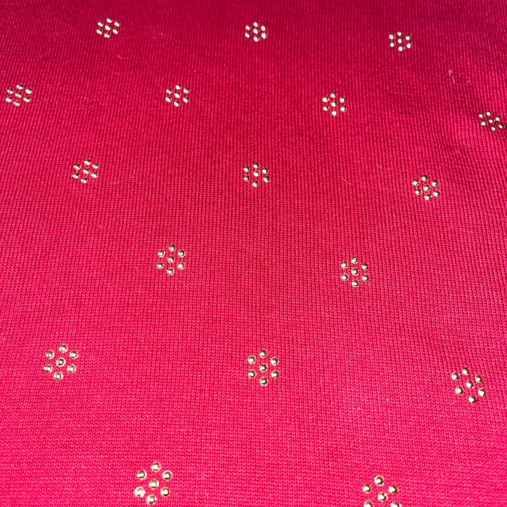 Tommy Hilfiger embellished Burgundy V-Neck Sweater women’s large - Picture 3 of 6